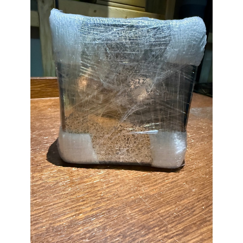 Arte Xico Handmade Mercury Glass Tissue Box Cover Square Antique Gold Silver